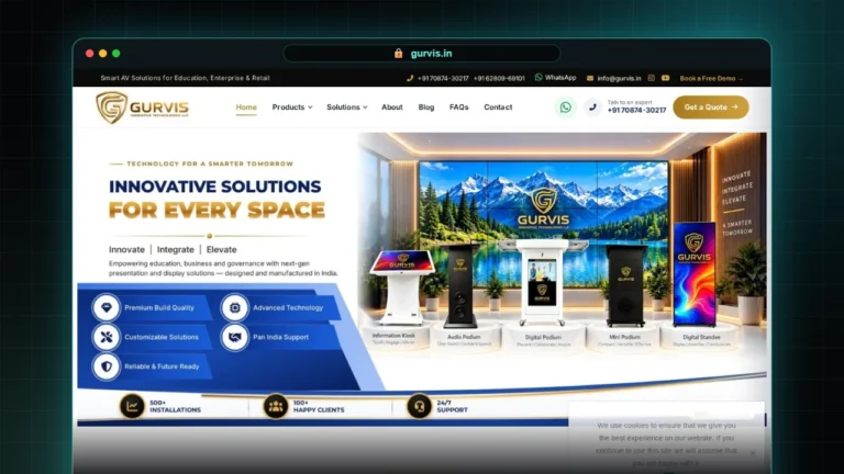 Gurvis homepage, designed and built by RankYouUp
